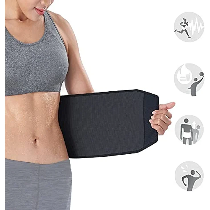 Bracoo SE22 extra-breiter Bauchweggürtel für Damen & Herren | Hot Belt & Schwitzgürtel | Waist Trimmer | Verstellbarer Taillengürtel für Fitness, Sport & Alltag | Schmerzlinderung & Abnehmen (L/XL) – Bild 4