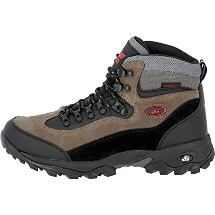 Lico Milan, Herren Wanderschuhe aus Veloursleder mit Gummilaufsohle, Schwarz, Größe 40