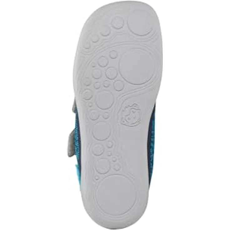 Affenzahn Kid's Barfussschuh Knit Happy, Unisex Kletterschuhe aus recyceltem Polyester, Gummisohle für optimale Griffigkeit, Klettverschluss, Größe 24, Blau – Bild 5