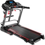 FITFIU Fitness MC-400 - Klappbares Laufband bis 20km/h, 2000W, manuelle Steigung, geräuschlos, hydraulisch vertikal klappbar, LCD Display und USB Anschluss, einstellbare Geschwindigkeit und Zubehör