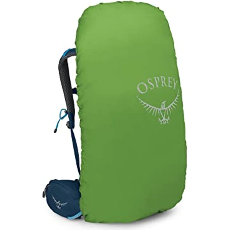 Osprey Kestrel 48 Atlas Blue L/XL, Wanderrucksack mit AirScape Rückenplatte und integrierter Regenhülle – Bild 3