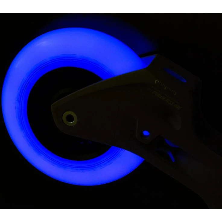 Powerslide NEONS 100 mm 85A Rollschuhrollen, blaue Rollen mit Leuchtfunktion und langlebigem Urethan