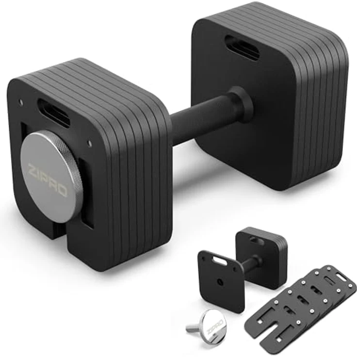 ZIPRO verstellbare Hanteln Square, rutschfestes Kurzhantelset mit 24 kg, 13 Gewichten für Krafttraining, quadratische Form, für Home Gym und Fitnessstudio – Bild 1