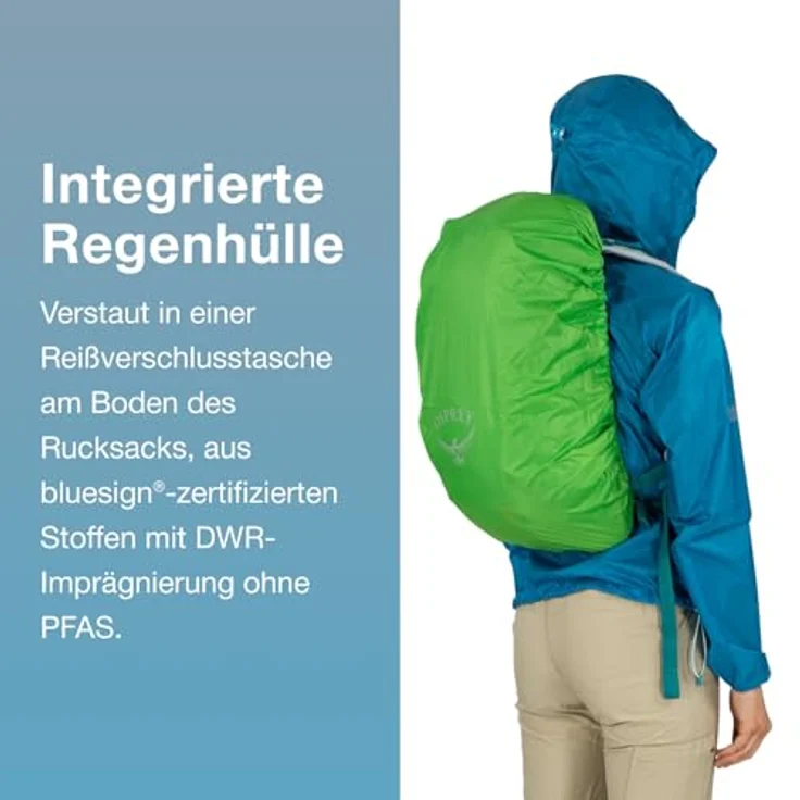 Osprey Hikelite 18 Stardust Yellow/Gray Wolf O/S, Wanderrucksack mit AirSpeed Rückenplatte – Bild 5