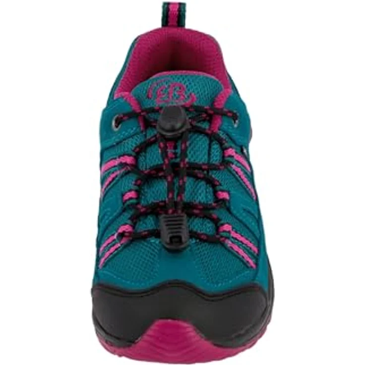Brütting Mädchen Halbschuhe, Wanderschuhe aus hochwertigem Leder, normalweite, flacher Absatz 2 cm, Grün – Bild 3