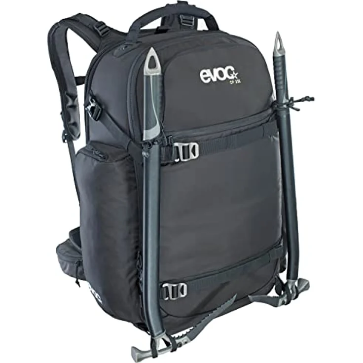 EVOC CP 35 Sportrucksack, ideale Fototasche (verstellbarer Hüftgurt, Kleinteilfächer, Lawinenausrüstung, atmungsaktives Material, Maße: 19 x 55 x 34 cm, Volumen: 35 l), Schwarz – Bild 4