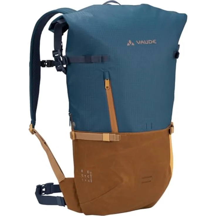 VAUDE CityGo II 23 Liter Blau, wasserdichter Rolltop Rucksack mit Laptop-Fach – Bild 1