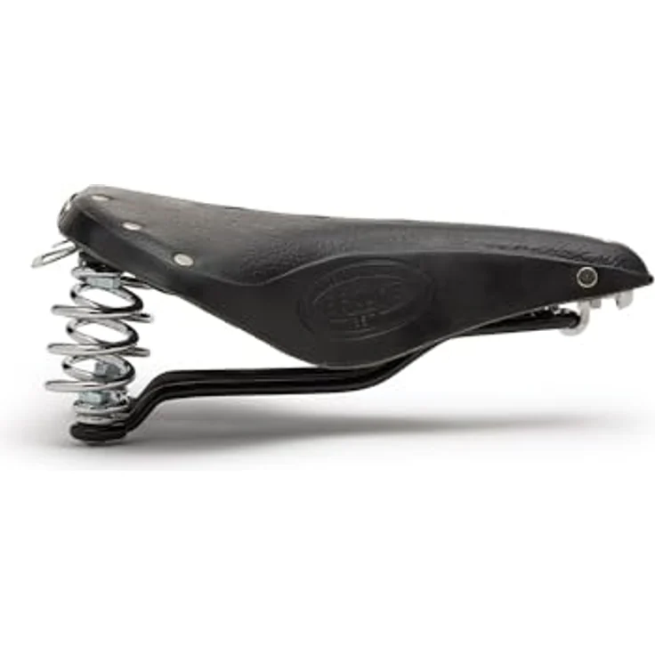 Brooks England B66, Fahrradsattel mit verchromten Spiralfedern und Vollleder-Decke, schwarz – Bild 2