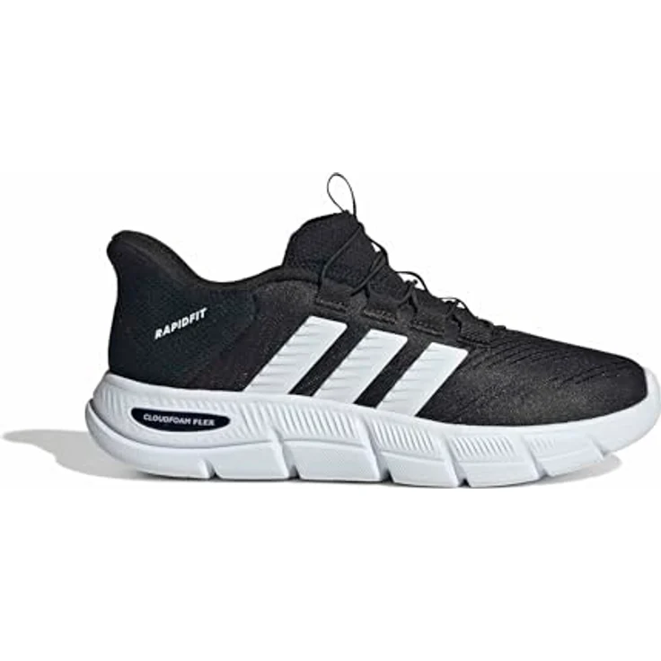 adidas Cloudfoam Flex Rapidfit, Laufschuhe mit HandsFree-Step-in-Technologie, Weiß/Core Black/Cloud White/Silver Metallic – Bild 3