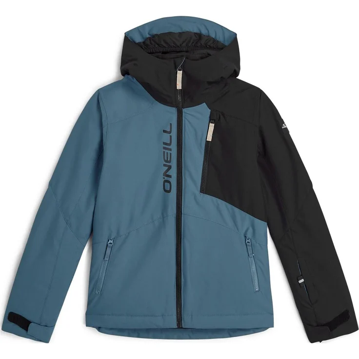 O'Neill Kinder Skijacke Fwc'cruz Block Snow Jacket, wasserdicht und atmungsaktiv, Schwarz, Größe 152