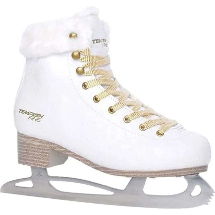 TEMPISH TEMPISH FINE Damen Schlittschuh, weiß, mit Kunstfell, wasserabweisend, für Freizeit und Eiskunstlauf, Größe 37 EU – Bild 1