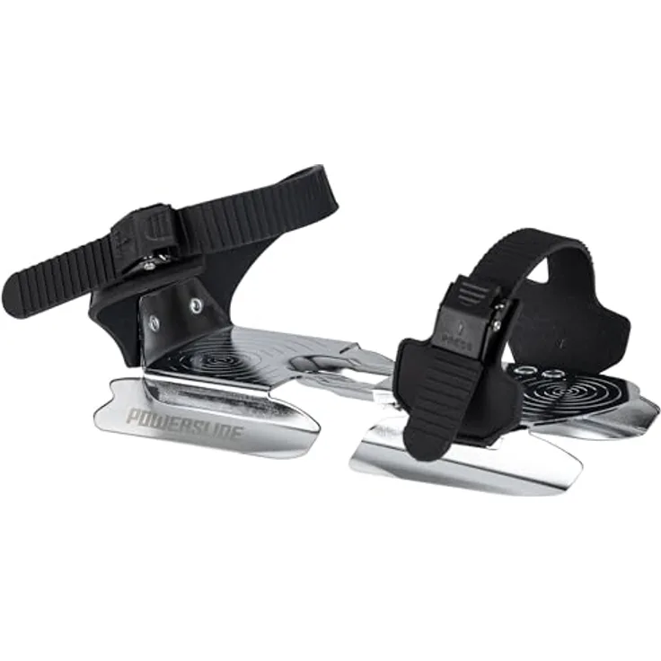 Powerslide Rutscherla PP Kinder Schlittschuhe, verstellbarer Schlittschuh mit breiter Kufe, Schwarz, Größe 24-31