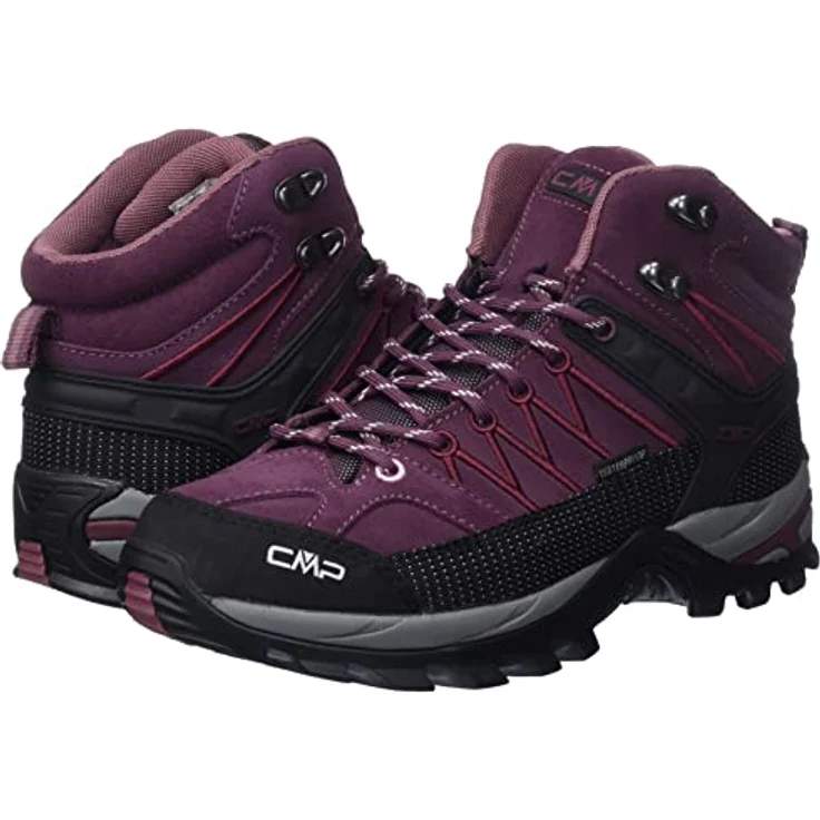 CMP Campagnolo Rigel WP, Damen Wanderschuhe, wasserdicht, Gummisohle, Rot, Größe 37 – Bild 7