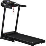 HOMCOM Laufband Klappbar elektrisch 500 W 1-12 km/h LED-Display Getränkehalter und Handyhalterung sehr gut geeignet für Home Gym Indoor Fitness Schwarz 134 x 60 x 118 cm