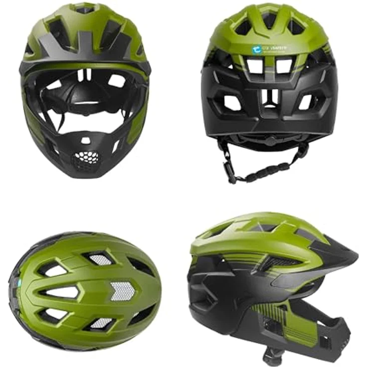 Crazy Safety Titan Fullface, Velohelm mit maximalem Schutz, 54 - 57 cm, innovatives Design und optimaler Komfort – Bild 2
