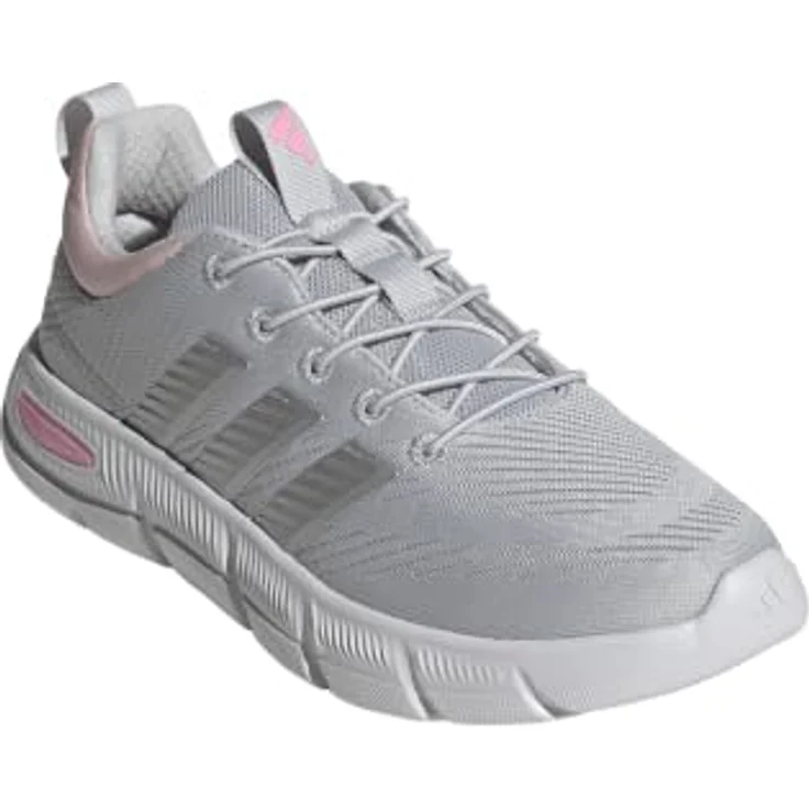 Adidas Cloudfoam Flex, Laufschuhe mit elastischen Schnürsenkeln, grau Light Solid Grey/Matte Silver/Clear Pink – Bild 4