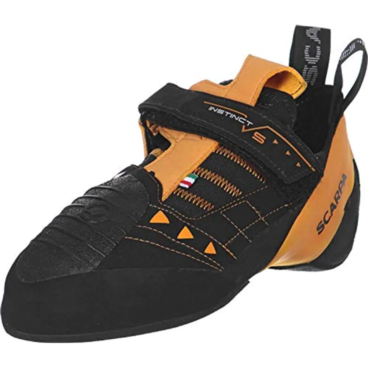 Scarpa Instinct VS, Unisex Kletterschuhe mit abriebfester Gummisohle, Schwarz, Größe 39