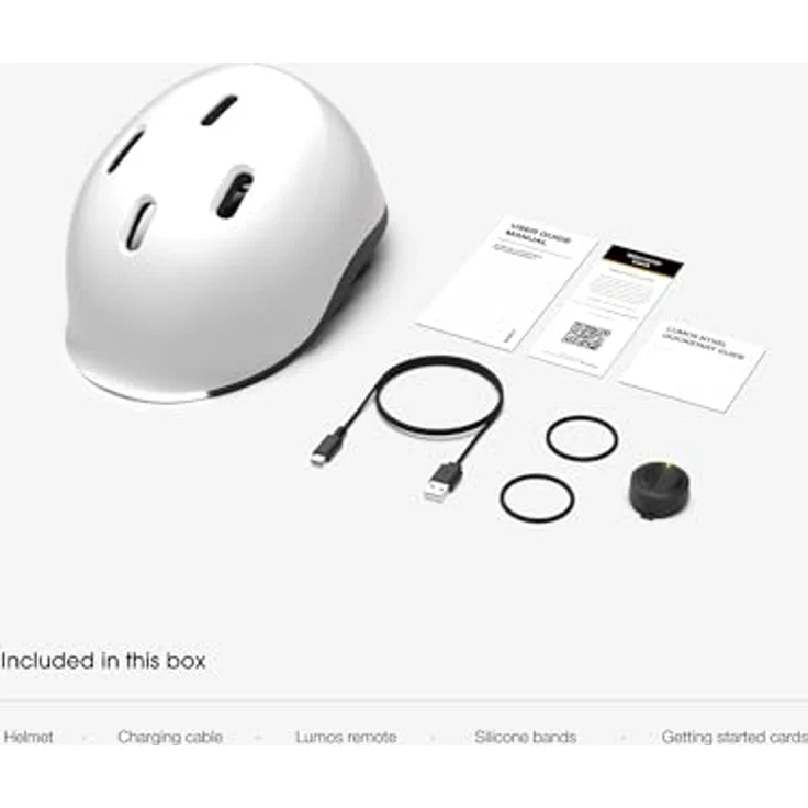 Lumos Nyxel MIPS, Fahrradhelm mit vorderem und hinterem Blinker, 56 RGB LEDs, weiß, Größe S – Bild 10
