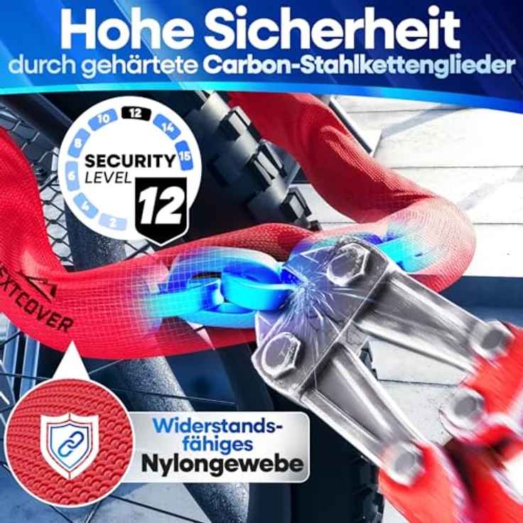 NEXTCOVER® Fahrradschloss LockPro, 100cm Zahlencode 5-stellig, rostfreier Stahl, wetterfest, sicherer Diebstahlschutz für E-Bike und Fahrräder – Bild 3