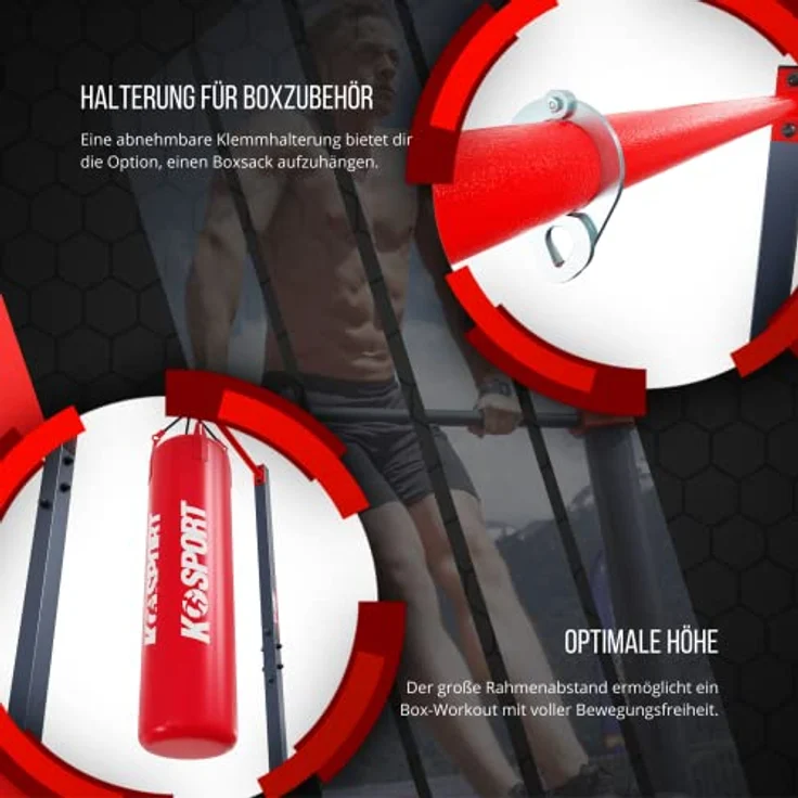 K-Sport: Stationäre Outdoor-Klimmzugstange bis 150kg belastbar I Wetterfeste Kraftstation mit Pull-Up Bar I Klimmzugturm für Muskeltraining, inkl. E-Book – Bild 3