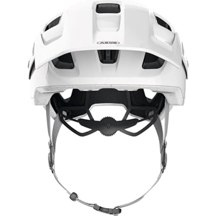 ABUS MTB-Helm MoDrop, robuster Fahrradhelm mit guter Belüftung und individueller Passform, Unisex, Weiß, Größe M – Bild 2