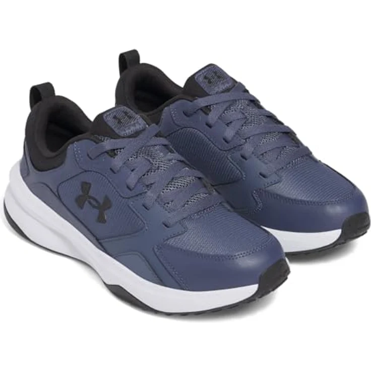 Under Armour Charged Edge Downpour, Leichte Laufschuhe mit Atmungsaktivem Mesh-Obermaterial, Grau-Schwarz, Größe EU 44 – Bild 6