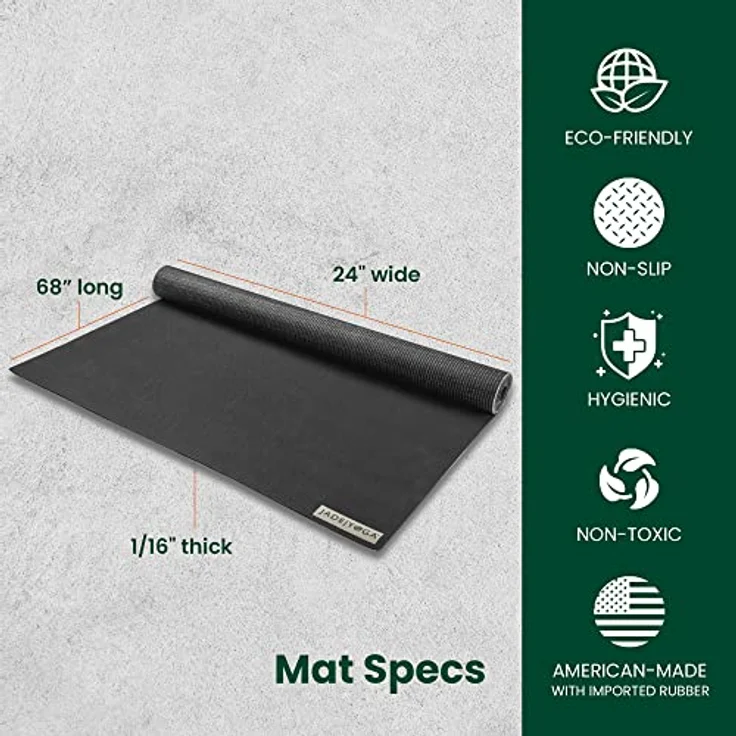 JadeYoga Matte Voyager black Einheitsgröße, rutschfest und nachhaltig hergestellt – Bild 3