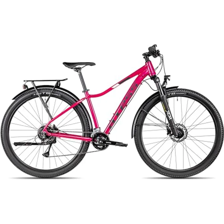 Axess MEEA DX ATB Damen-Mountainbike, 29 Zoll, 2x8-Gang Schaltung, hydraulische Scheibenbremsen, Pink, 19 Zoll Rahmenhöhe