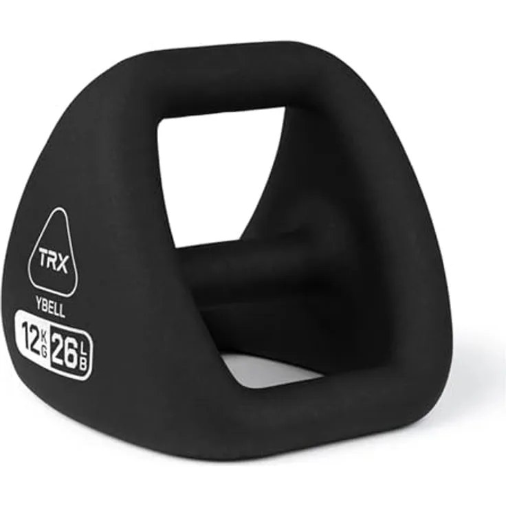 TRX YBell Neo 12 kg (XL), Mehrfunktions-Fitnessgerät mit rutschfester Neoprenbeschichtung, schwarz