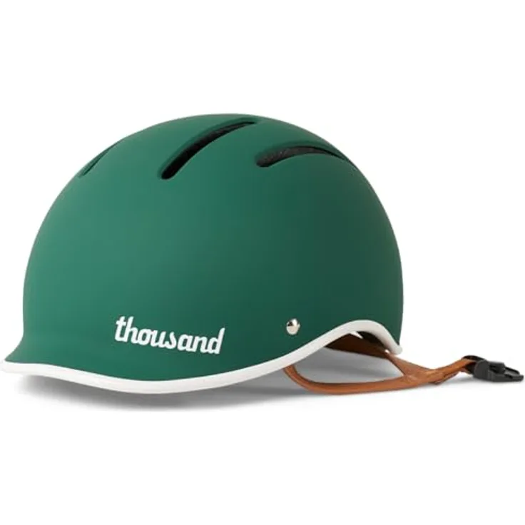Thousand Jr. Velohelm, sicherheitszertifiziert für Radfahren und Skateboardfahren, verstellbares Dial-Fit-System, für Kopfumfang 49-53 cm, mit abnehmbaren reflektierenden Aufklebern