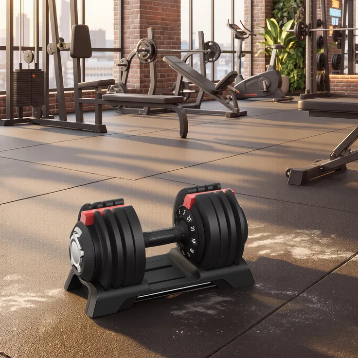 SONGMICS Kurzhanteln 2er Set, verstellbar, 12-in-1, 3 bis 24 kg, mit Ständer, schwarz-rot