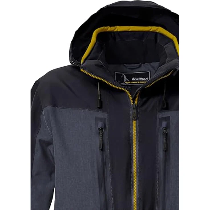 Killtec Ksw 47 Mn, Skijacke für Herren, wasserdicht und atmungsaktiv, schwarz-blau, Größe L – Bild 3