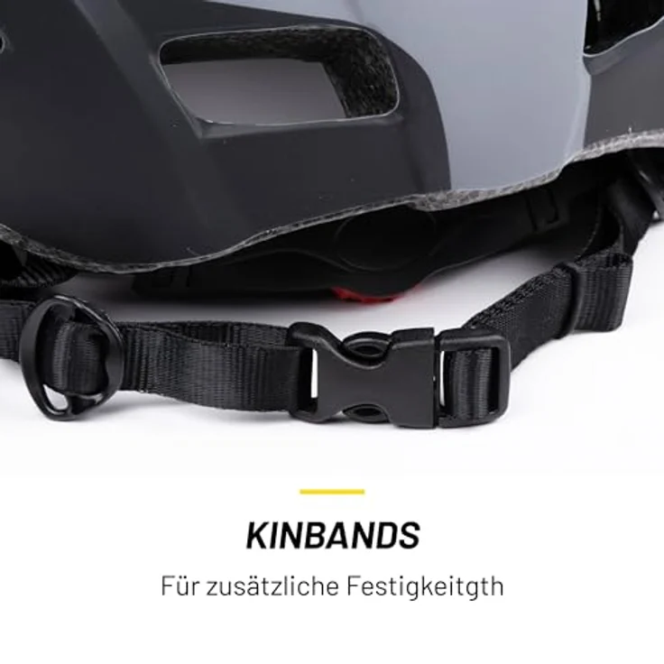 Dunlop Fahrradhelm M mit verstellbarem Umfang 55-58 cm, LED-Beleuchtung mit 3 Lichtmodi, schwarz – Bild 6
