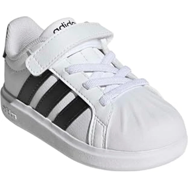 Adidas JQ6145_240, Babyschuhe mit Klettverschluss, Gummiaußensohle, Cloud White/Core Black – Bild 10