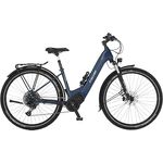 Fischer E-Bike Trekking VIATOR 8.0i, Elektrofahrrad für Damen und Herren, 28 Zoll, 711 Wh Akku, 90 Nm Mittelmotor, blau