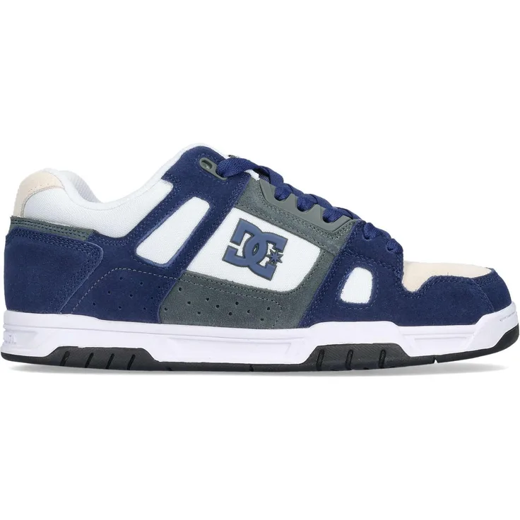 DC Shoes Stag Low Sneaker für Herren, Komfortabler Freizeitschuh mit Gummisohle, Blue Grey, Größe 42.5 EU / 8.5 UK / 9.5 US
