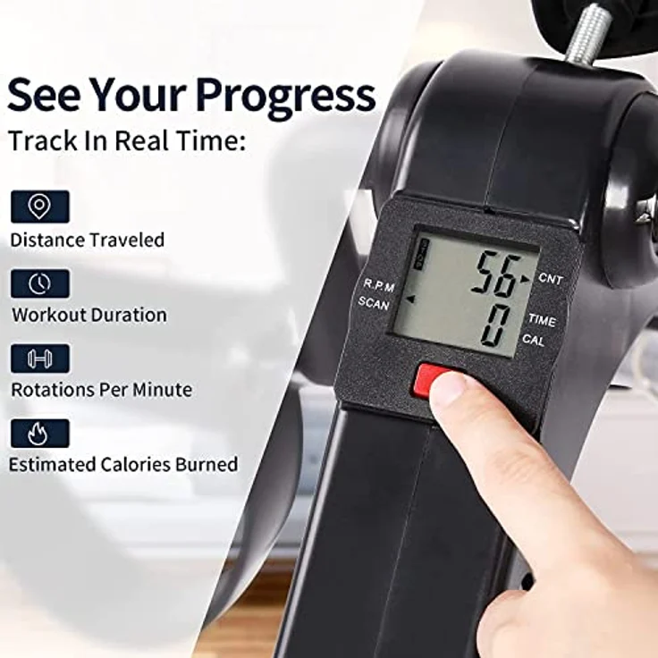 AGM Mini-Heimtrainer Fahrrad, Arm und Beintrainer Fitnesstrainer, Fitness, Hometrainer Bewegungstrainer mit LCD-Monitor und Einstellbarem Widerstand, Fitnessgerät für Zuhause, Büro – Bild 5