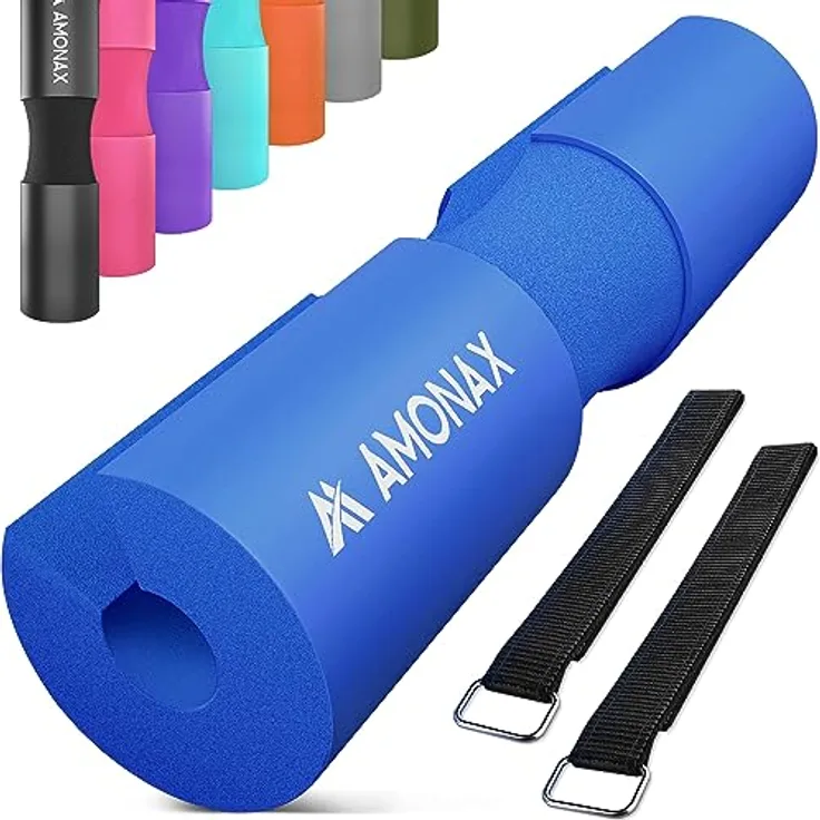 Amonax langhantel Polster, extra Dicke nackenpolster langhantel- Barbell Pad Nackenschutz für hip Thrust und Squat, und andere Übungen, Fitness, Krafttraining für Männer und Frauen (Blau)
