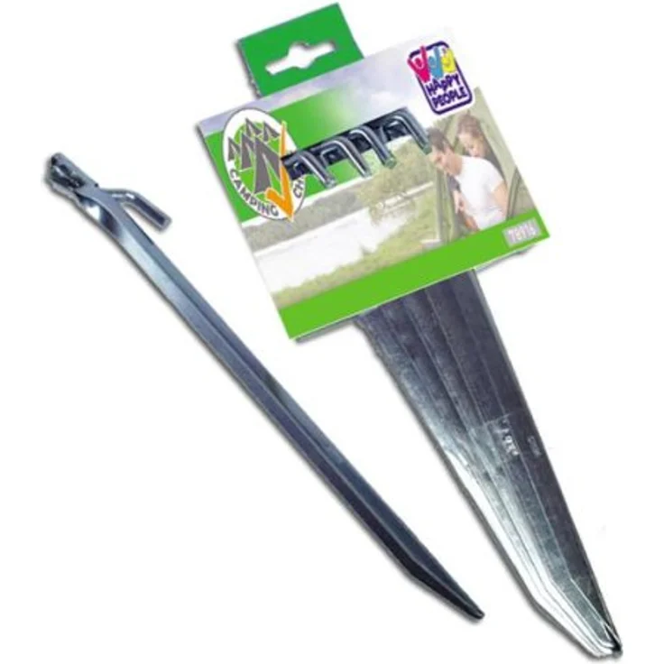 Happy People 30 cm Heringe mit Spannhaken, extra stabil, 5 Stück Set, Made in Germany, in leuchtenden Farben – Bild 1
