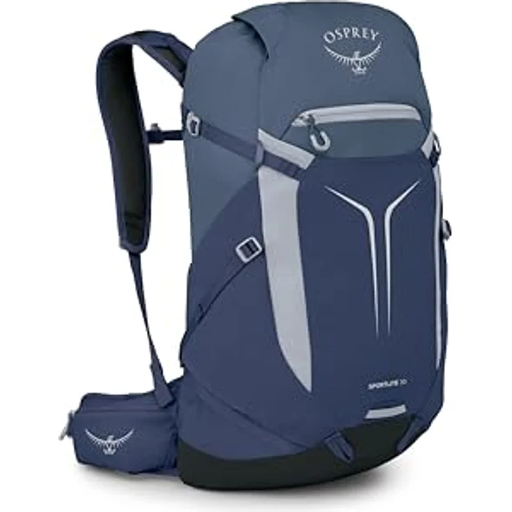 Osprey Sportlite 30, Wanderrucksack in Serenity Blue mit verstellbarer Rückenlänge und AirScape Rückenplatte – Bild 1