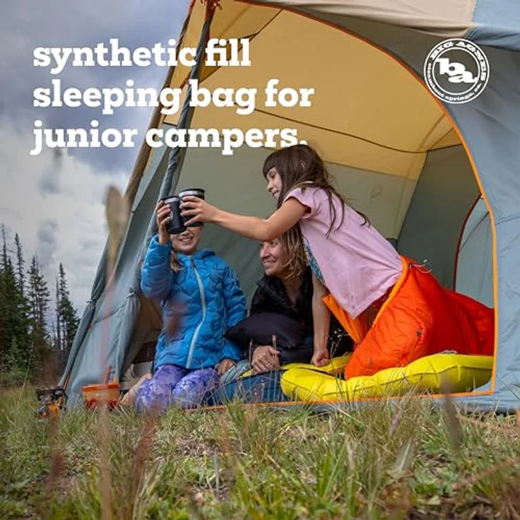 Big Agnes Wolverine 20, Kinder Schlafsack mit Kunstfaserfüllung, wasserabweisend, optimierte Form für besseren Schlafkomfort – Bild 3