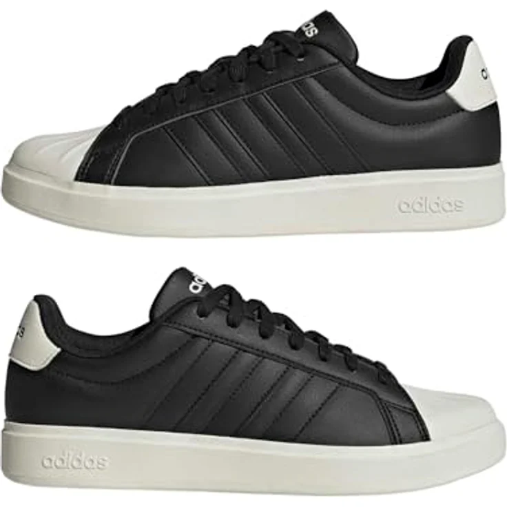 adidas Herren Streettalk Schuhe, Laufschuhe aus Synthetikleder, Core Black/Core Black/Off White, 46 2/3 EU – Bild 8