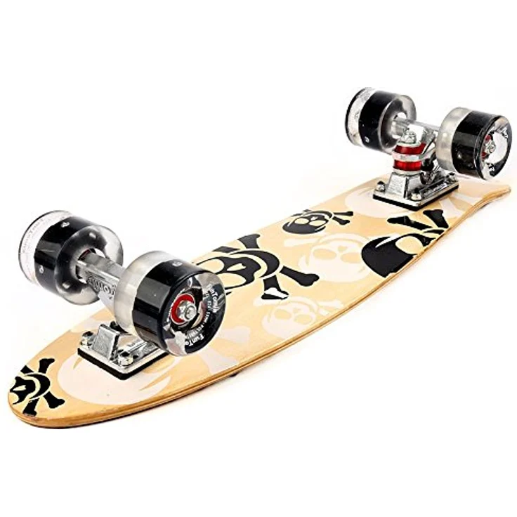 FunTomia Mini-Board Cruiser Skateboard 57cm, 7-lagiges kanadisches Ahornholz, ABEC-9 Kugellager, wählbare LED Rollen, Belastbarkeit 100 kg – Bild 2