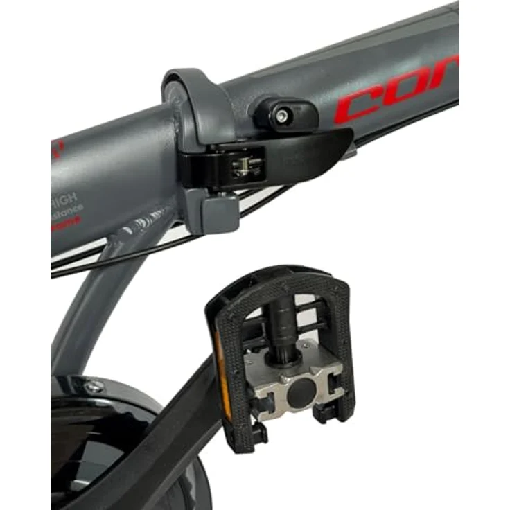 Toys Store GmbH 20 Zoll Alu Faltrad Klapprad Shimano 7 Gang-Schaltung Camping Rad Klappfahrrad (Schwarz-Rot) mit Quick-Fold-System, LED-Licht und V-Bremsen – Bild 5