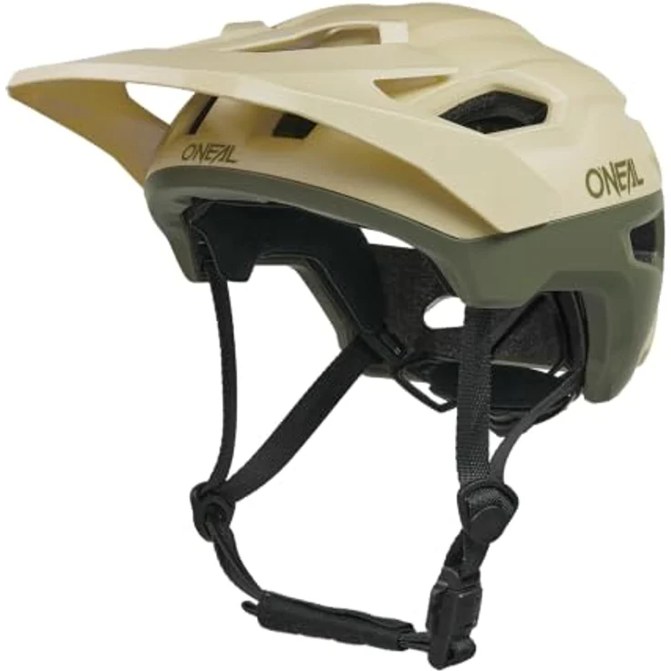 O'Neal Trailfinder Evo Helm Solid V.26, Enduro und Trail Helm mit Quin Ready Technologie, Sand/Olive, Größe XS/S – Bild 1