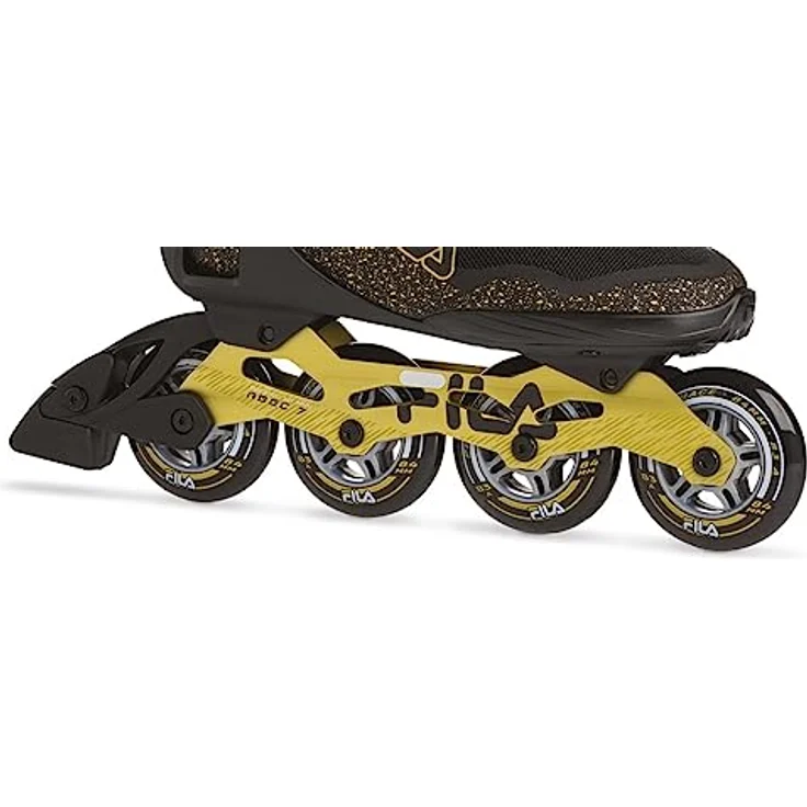 FILA Legacy QF, Inline Skates für Herren, Schwarz mit goldenen Akzenten, 84 mm Räder, ABEC 7 Lager – Bild 4