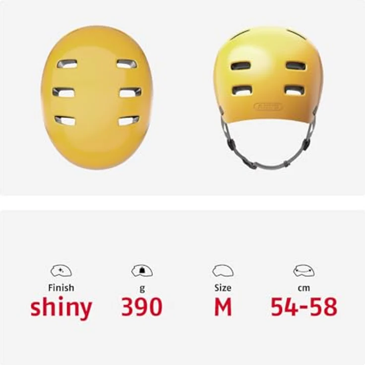 ABUS Fahrradhelm INDY - Dirt-Helm mit optimierter Stoßdämpfung für Dirt, Skate, Slope und MTB - Größe M, Gelb – Bild 5