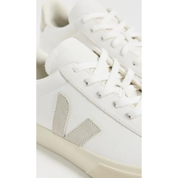 Veja Campo Herren Schnürung, Chromefree Leder Turnschuhe, Weiß Grau – UK 7 / EU 41 / US 8 – Bild 4