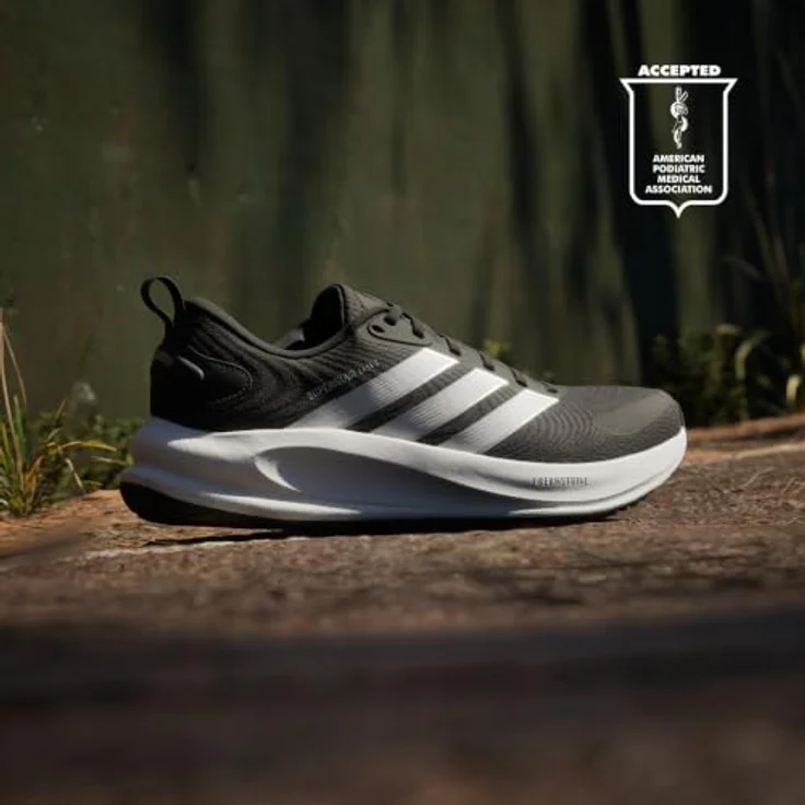 Adidas Supernova Ease 2, Laufschuhe für Herren mit Dreamstrike Zwischensohle und atmungsaktivem Mesh-Obermaterial, schwarz – Bild 2