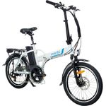 smartEC Camp-20H E-Bike Klapprad 250W Hinterradmotor Li-Ion-Akku 36V/15,6Ah 20 Zoll E-Klapprad E-Faltrad Elektrofahrrad Reichweite 100km bis 25 km/h Modelljahr 2024 (Weiß)